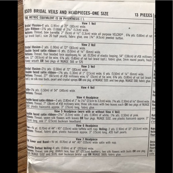 Bridal Veil & Headpiece Pattern - Picture 3 of 8